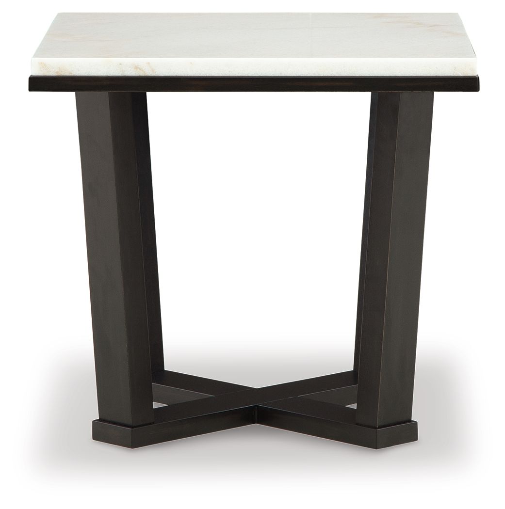 Fostead - White / Espresso - Square End Table - Urban Living Furniture (Los Angeles, CA)