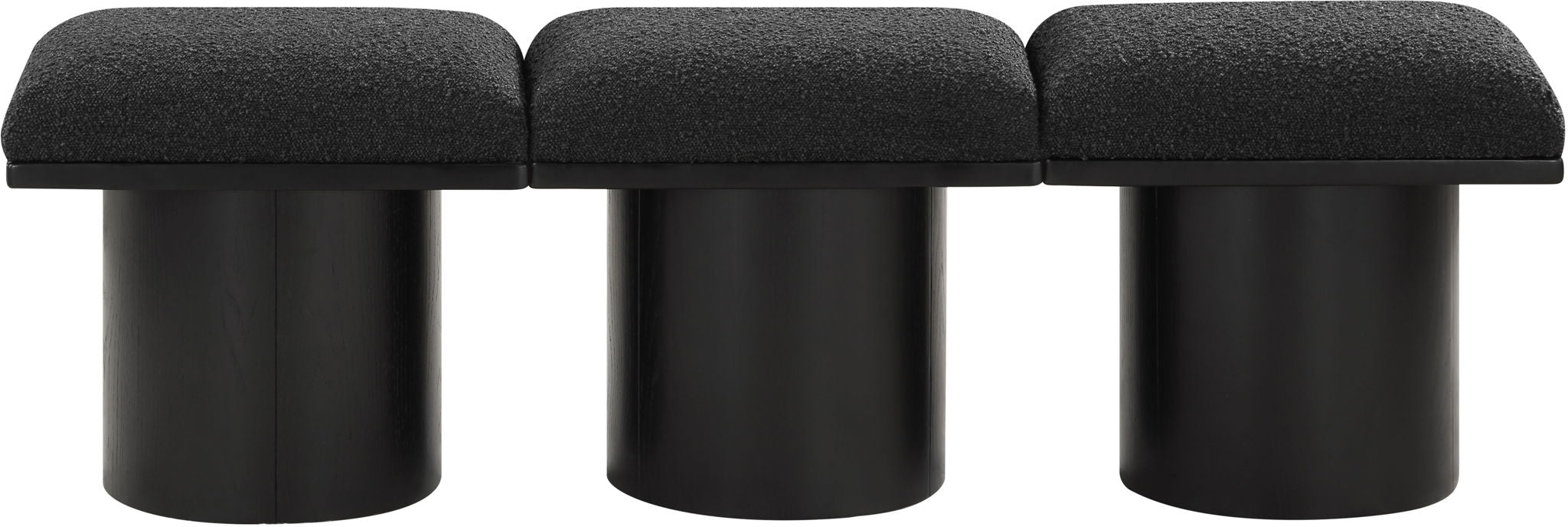 Pavilion - 3 Piece Modular Bench With Black Base