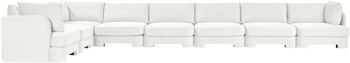 Hammond - Velvet Performance Fabric Upholstered 8 Piece L-Shaped Sectional