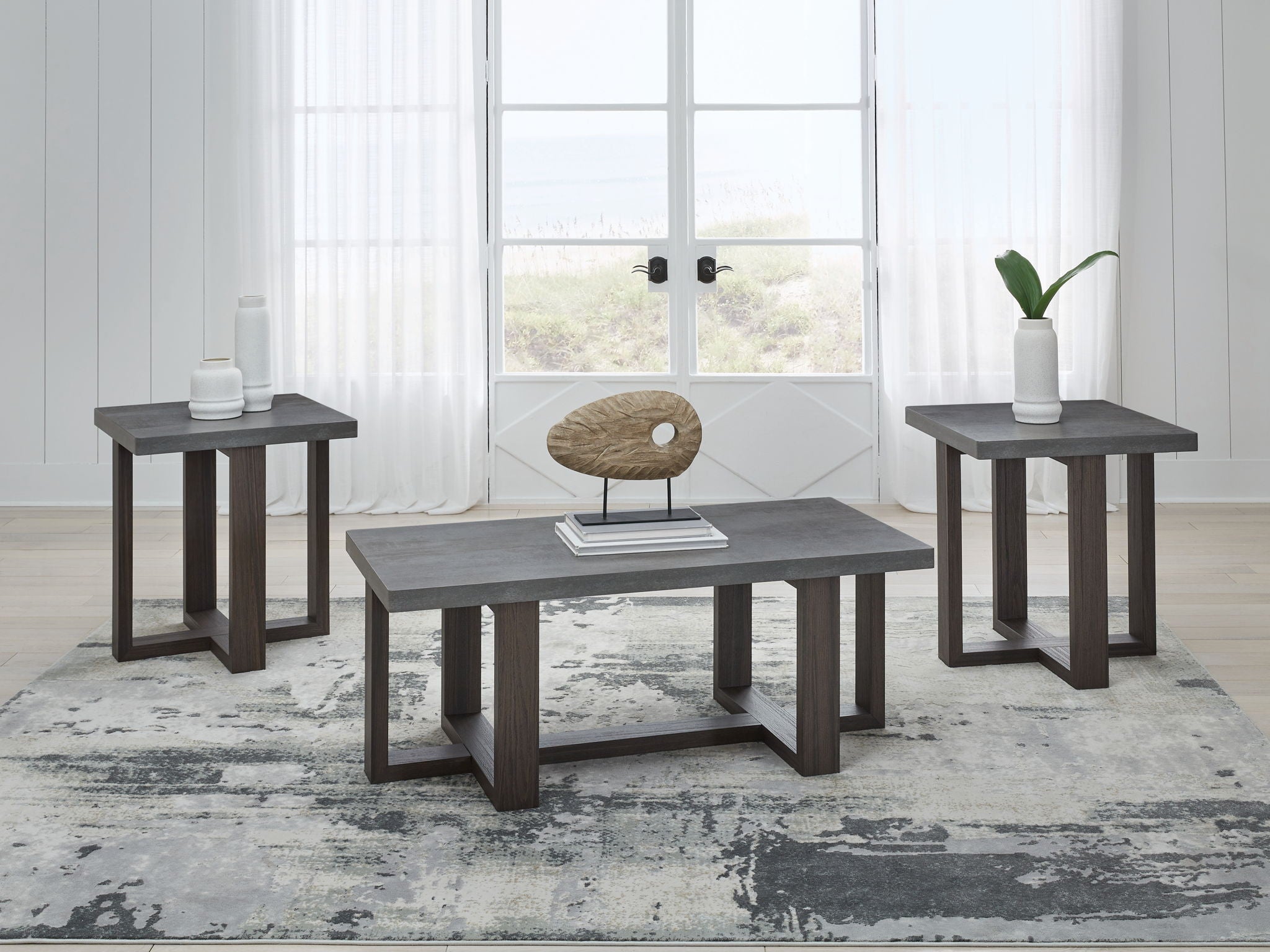 Dynnford - Occasional Table Set (Set of 3) - Gray / Brown - Urban Living Furniture (Los Angeles, CA)