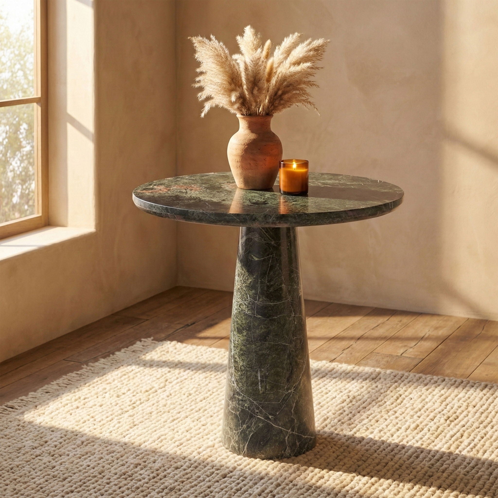 Fontelina - 30" Genuine Marble Bistro Dining Table - Urban Living Furniture (Los Angeles, CA)