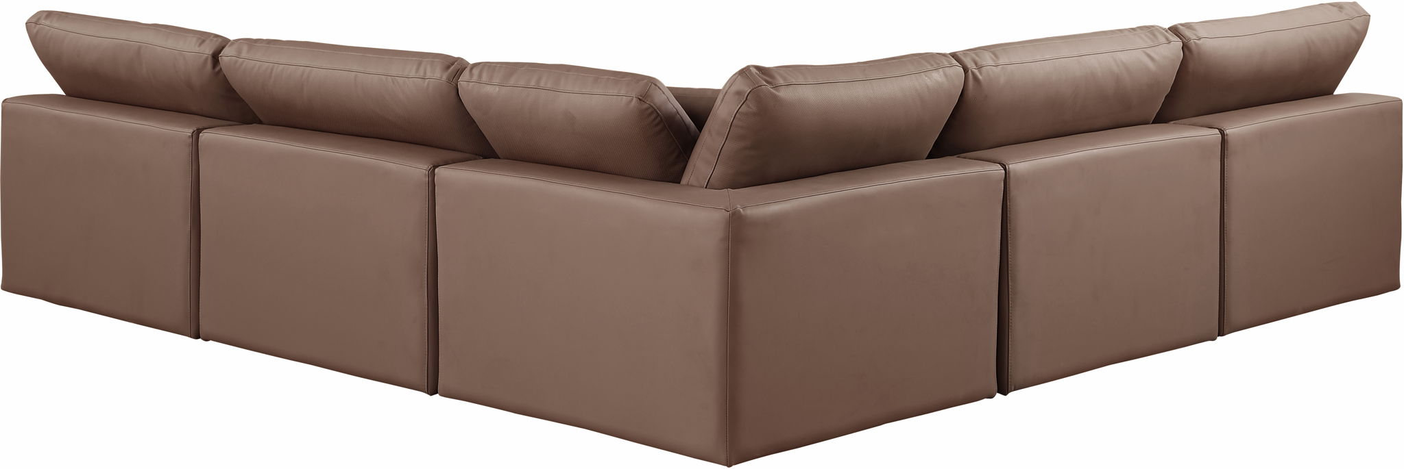 Comfy - 5 Piece Faux Leather Modular Corner Armless Sectional - Urban Living Furniture (Los Angeles, CA)