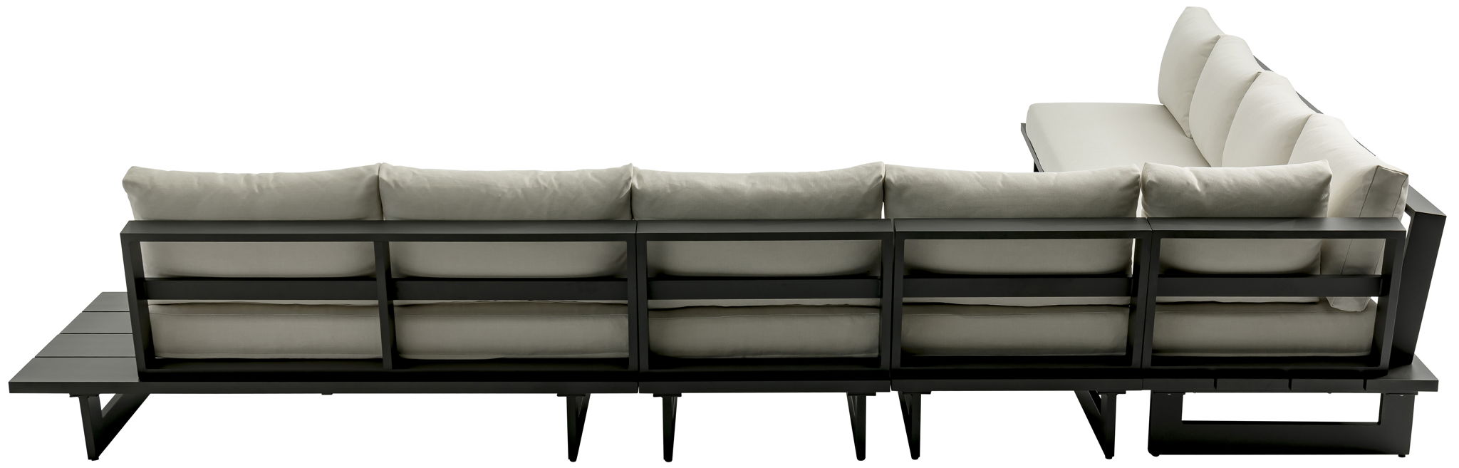 Maldives - 6 Piece Water Resistant Outdoor Patio Modular Sectional With Gray Base - Urban Living Furniture (Los Angeles, CA)