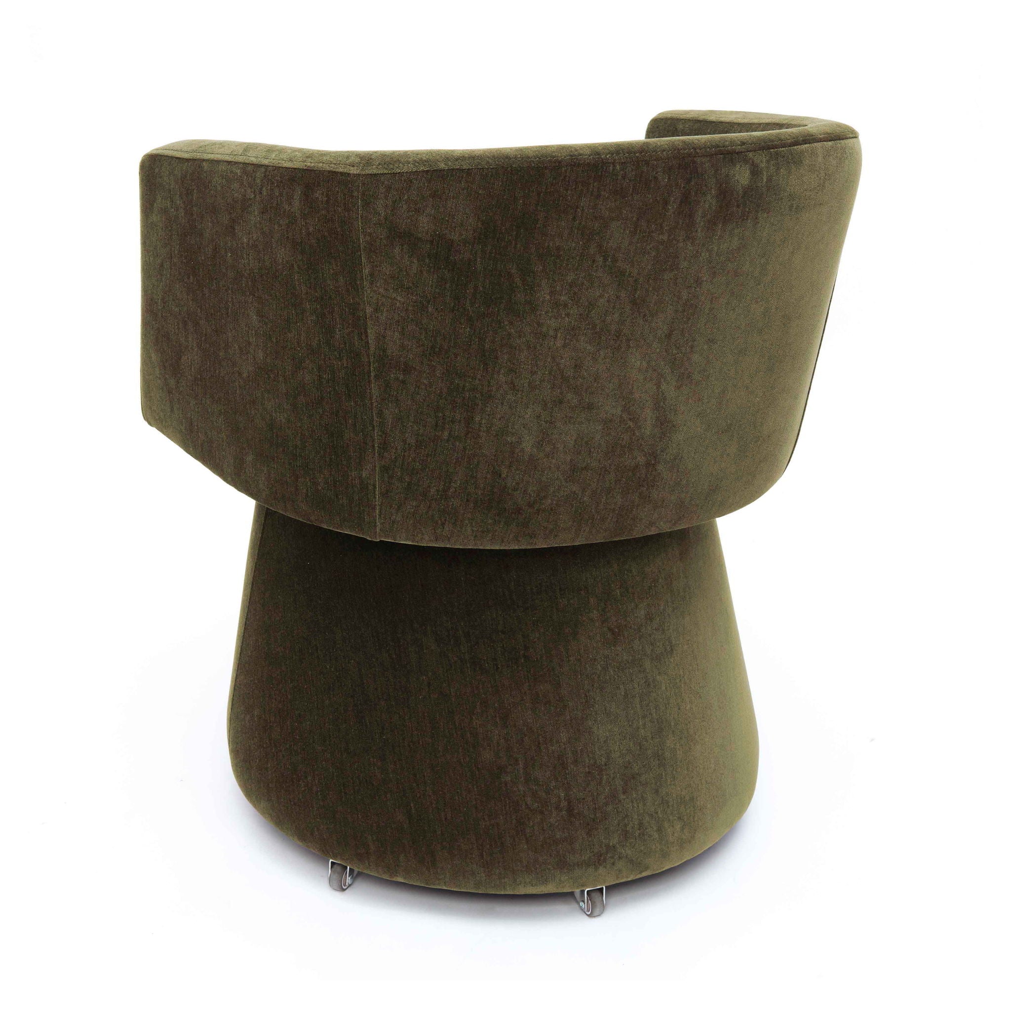 Kristen - Upcycled Chenille Rolling Desk Chair - Urban Living Furniture (Los Angeles, CA)