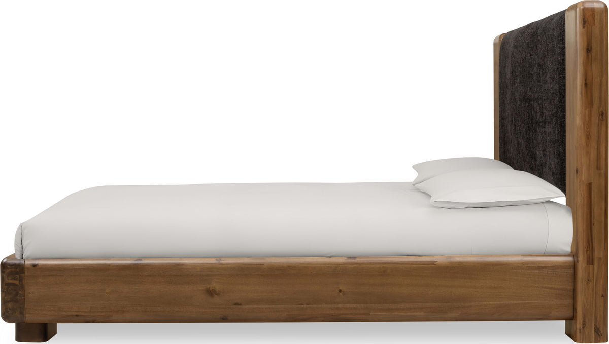 Boka - Chenille Upholstered Platform Bed
