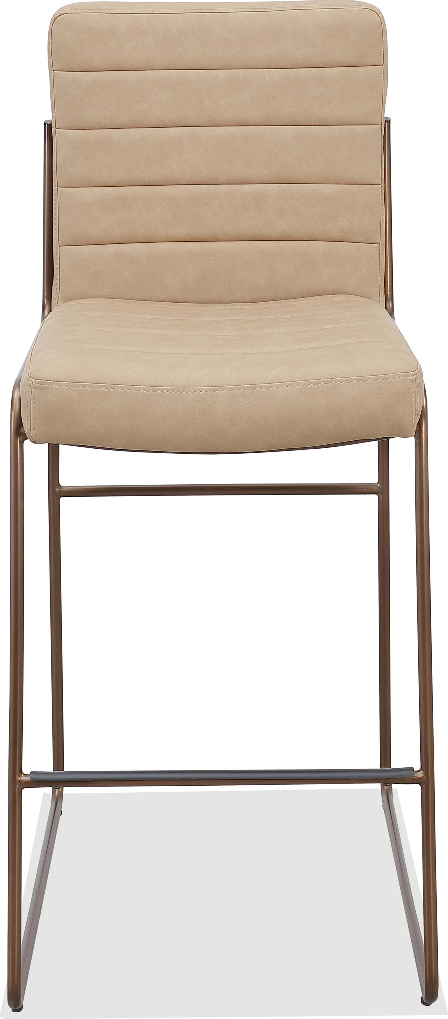 Crossroads 2.0 - Madison Metal Frame Bar Stool - Honey Synthetic Leather