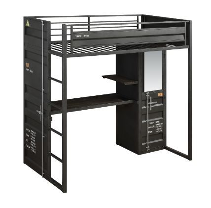 Cargo - Twin Bed - Gunmetal Finish - Urban Living Furniture (Los Angeles, CA)