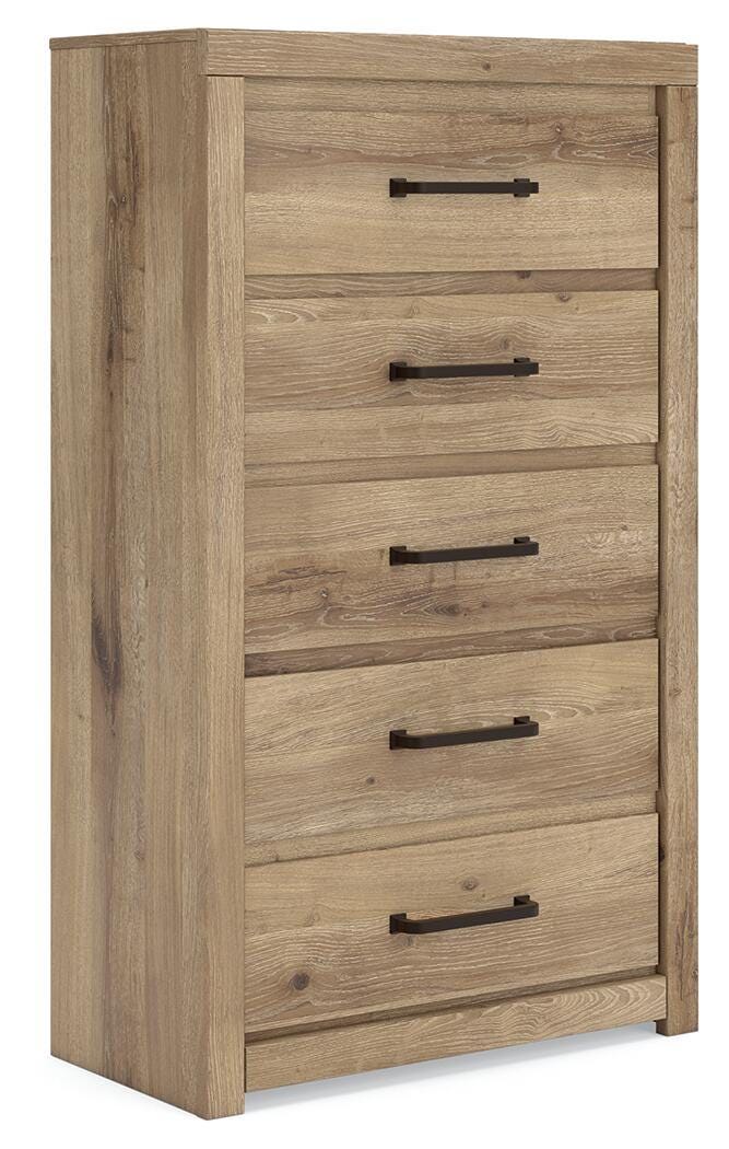 Brozmont - Five Drawer Chest - Tan - Urban Living Furniture (Los Angeles, CA)