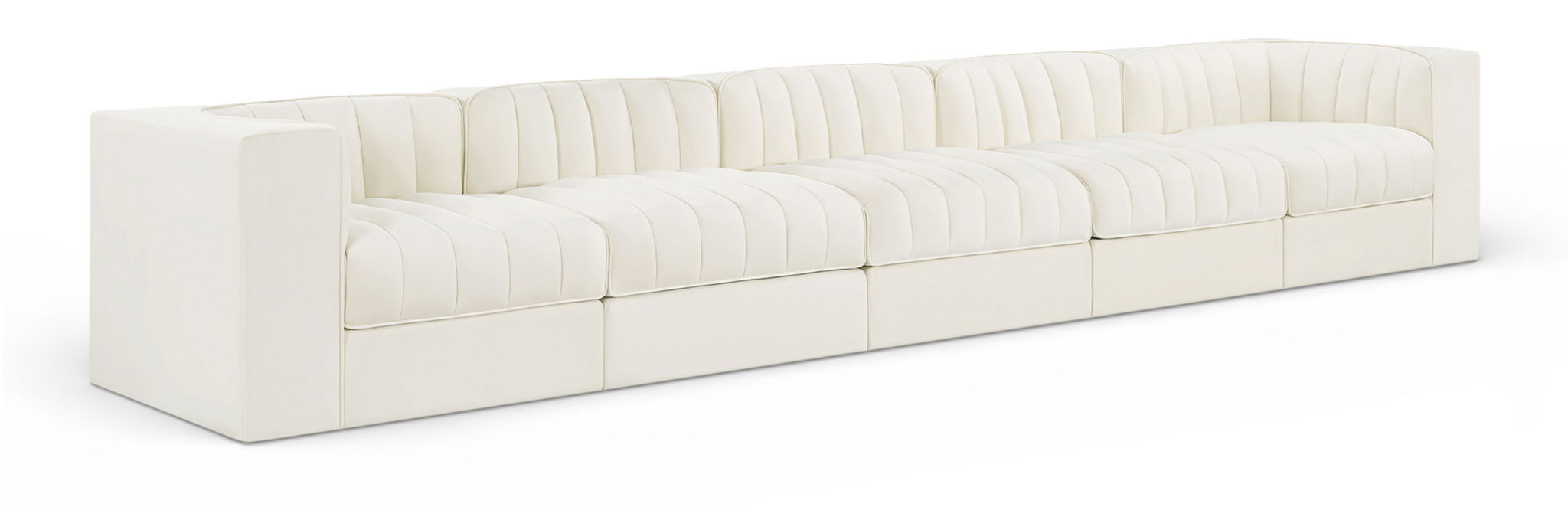 Rummi - Velvet Performance Fabric Upholstered 5 Piece Modular Sofa - Urban Living Furniture (Los Angeles, CA)