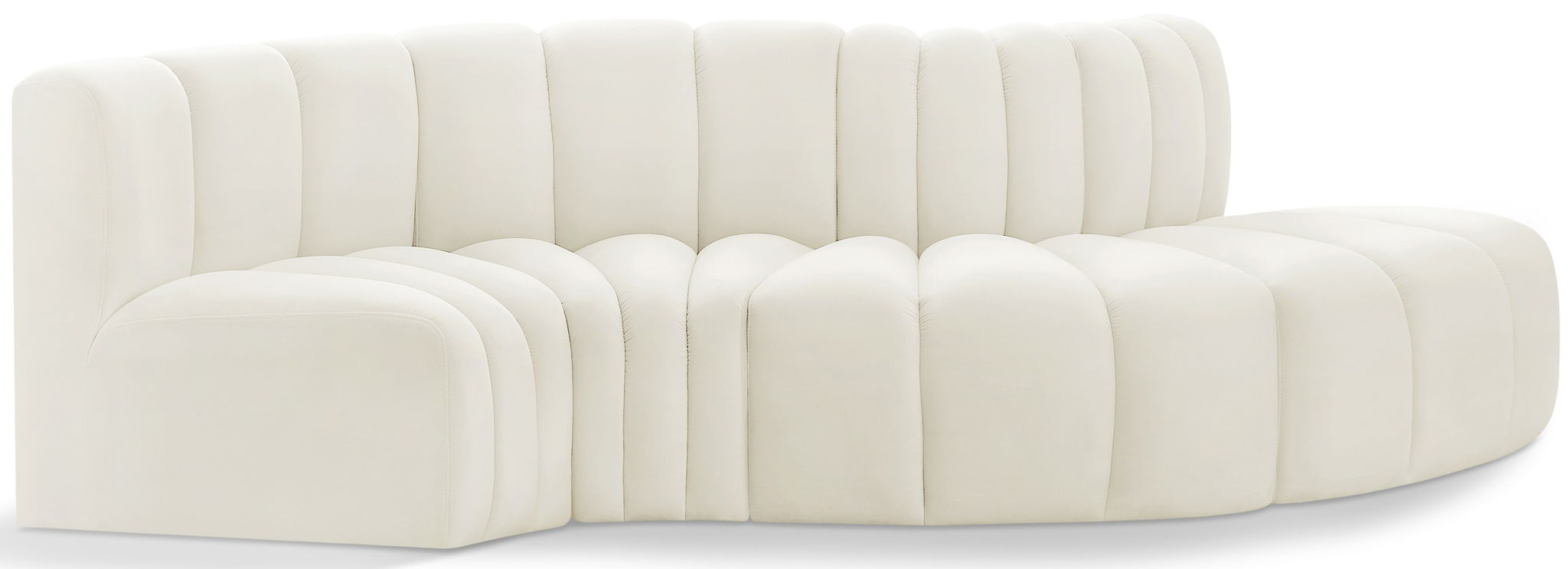 Arc - Velvet 4 Piece L-Shaped Modular Sofa - Urban Living Furniture (Los Angeles, CA)