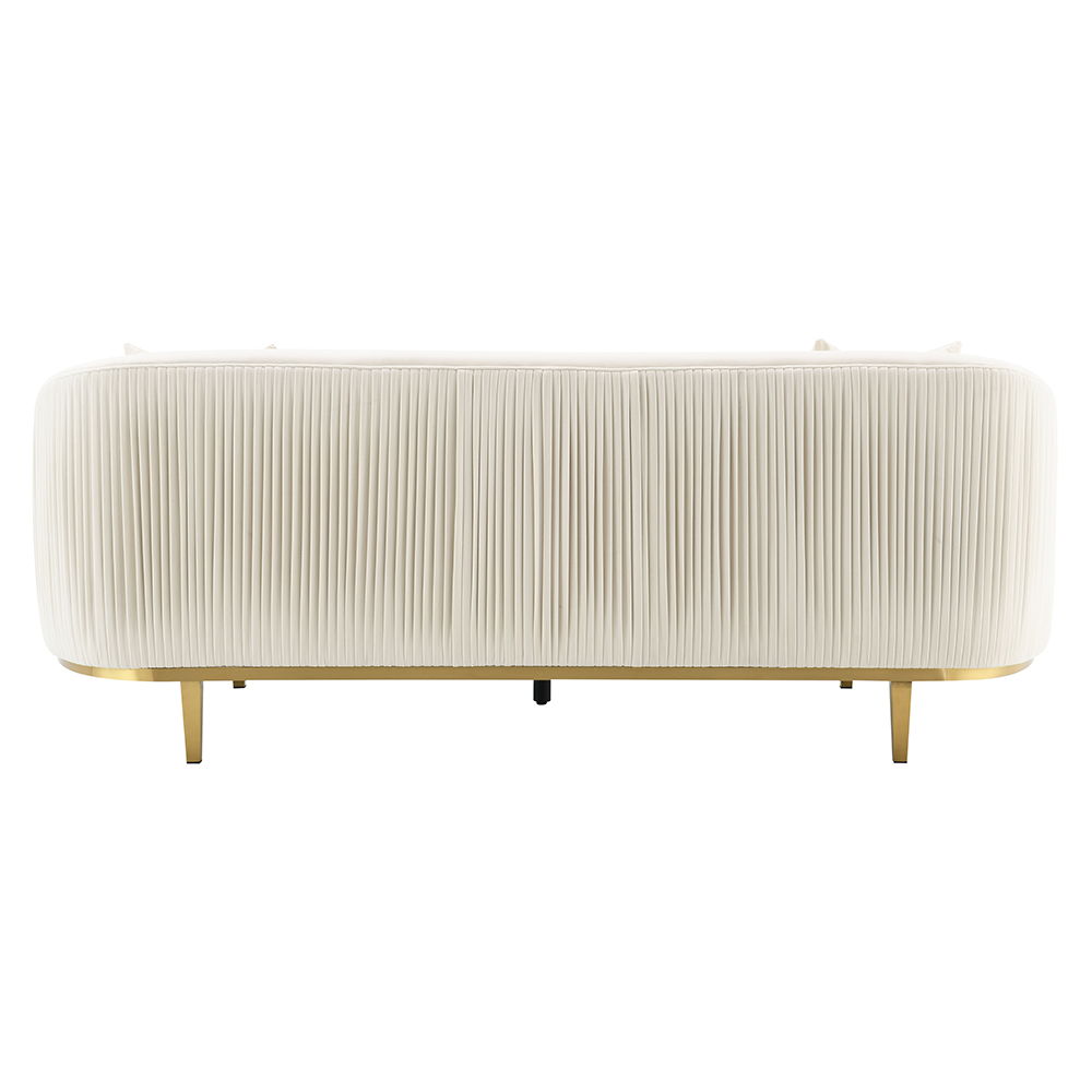 Martina - Sofa With 2 Pillows - Ivory Velvet - Urban Living Furniture (Los Angeles, CA)