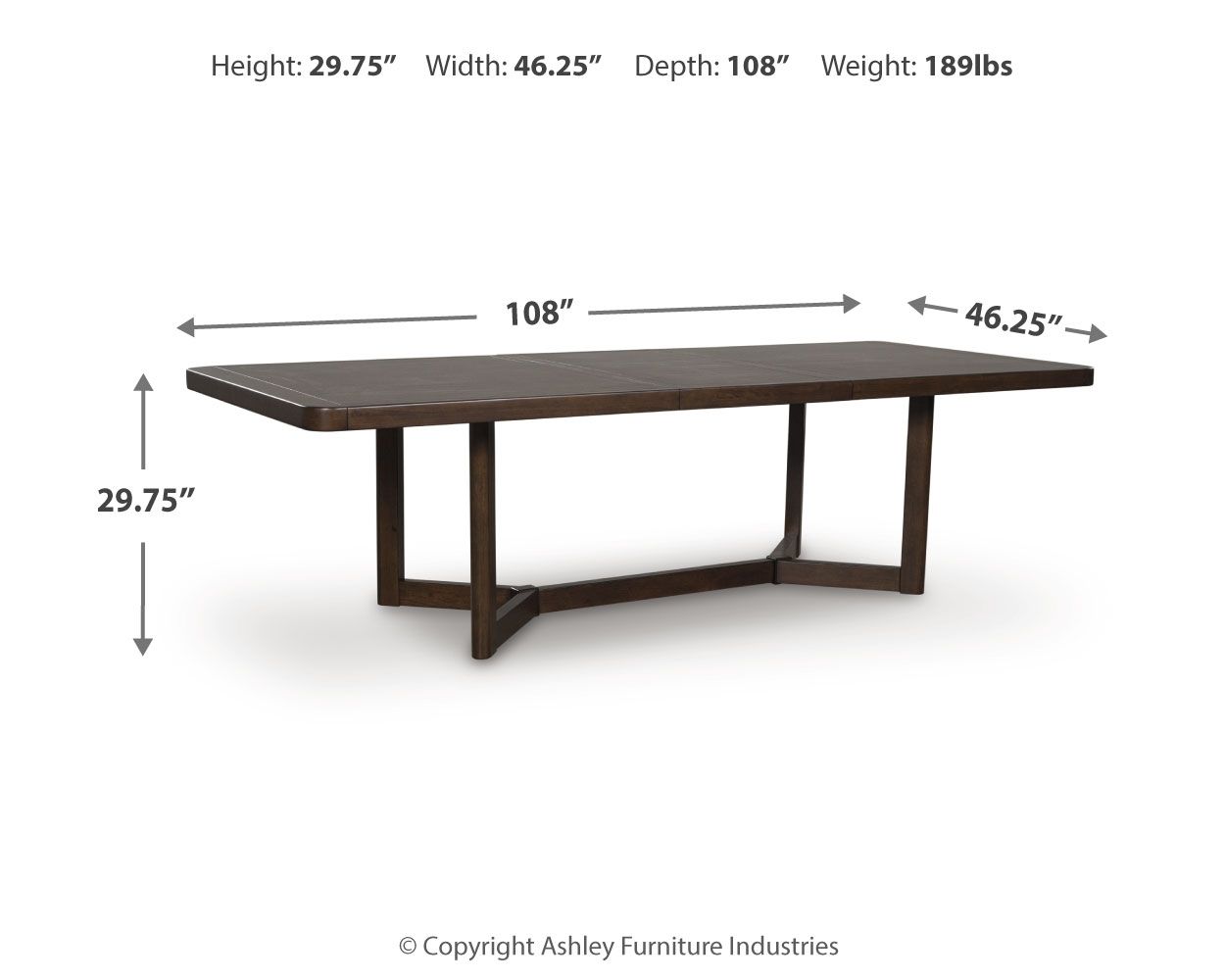 Dilenno - Dark Brown - Rectangular Dining Room Extension Table - Urban Living Furniture (Los Angeles, CA)