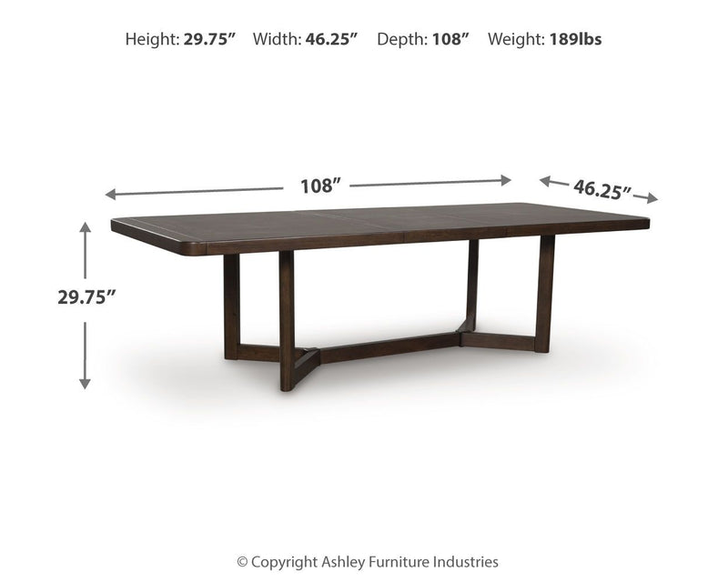 Dilenno - Dark Brown - Rectangular Dining Room Extension Table