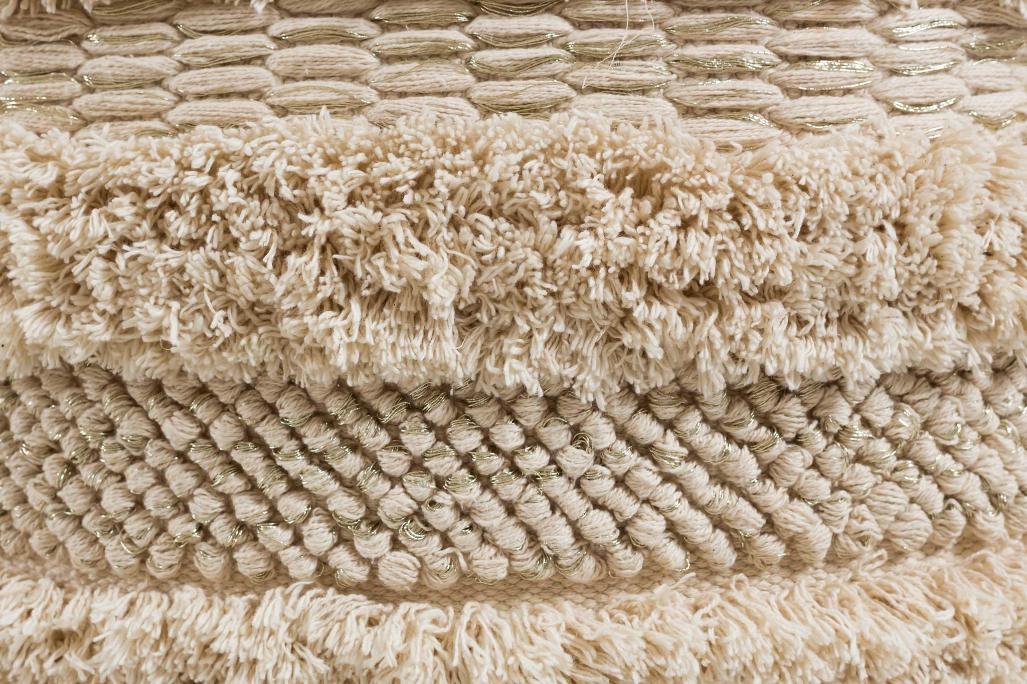 Yorba - Cotton Pouf - Beige - Urban Living Furniture (Los Angeles, CA)
