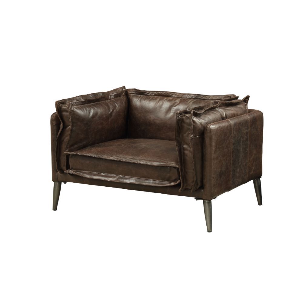 Porchester - Chair - Distress Chocolate Top Grain Leather - Urban Living Furniture (Los Angeles, CA)