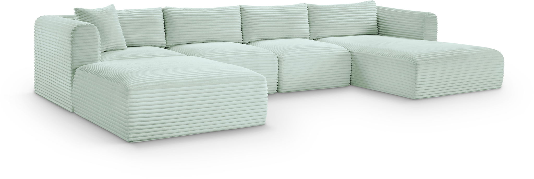 Shaggy - 5 Piece Modular Sectional With Chaise And Ottoman - Urban Living Furniture (Los Angeles, CA)