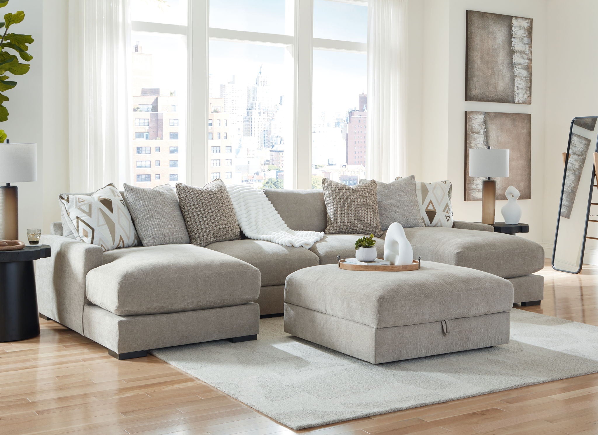 Aslan Court - Sectional With Ottoman Set - Urban Living Furniture (Los Angeles, CA)