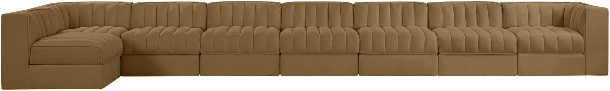 Rummi - Velvet Performance Fabric Upholstered 8 Piece Modular Sectional, L-Shaped (Right) - Urban Living Furniture (Los Angeles, CA)