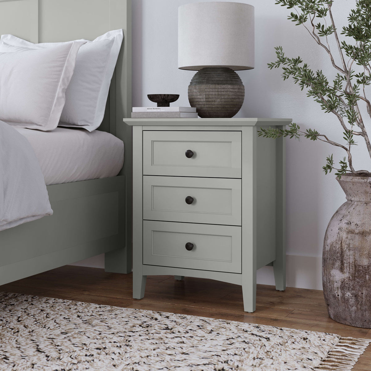 Grace - Three Drawer Nightstand