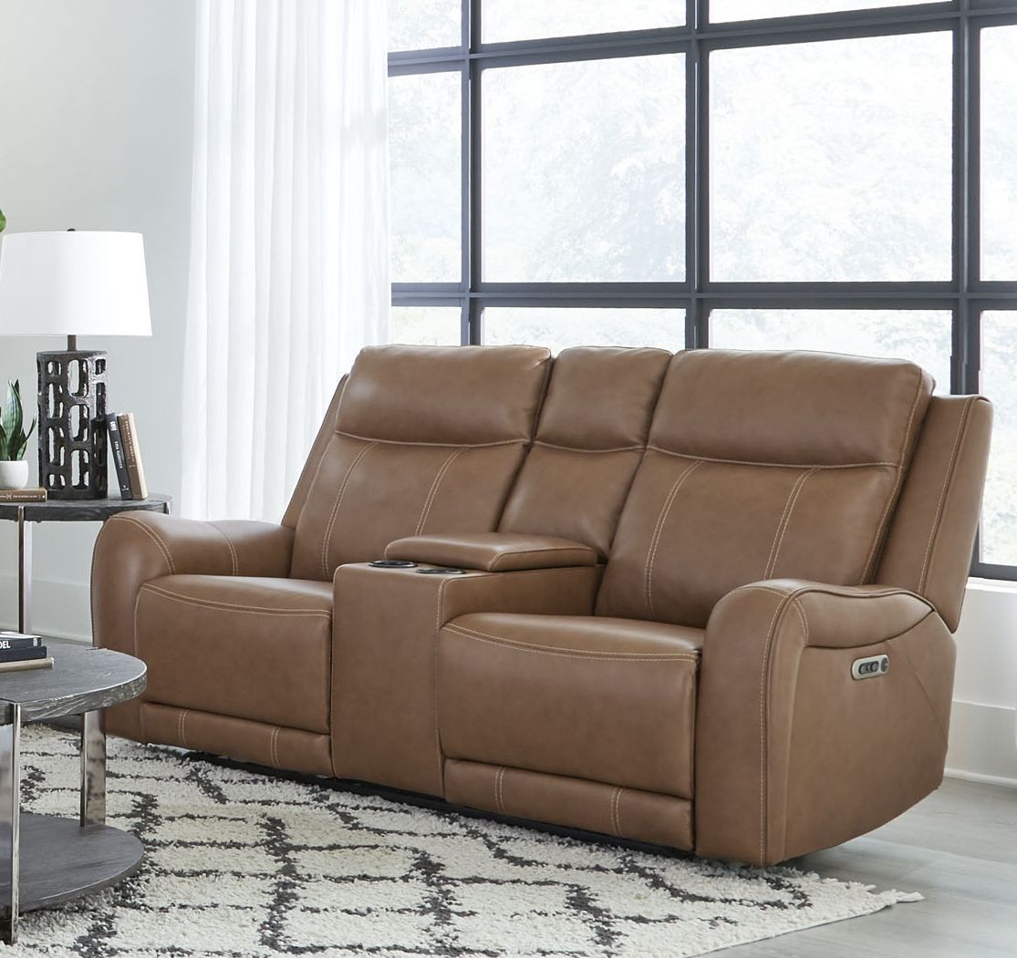 Haywood - Power Reclining Console Loveseat - Butternut - Urban Living Furniture (Los Angeles, CA)