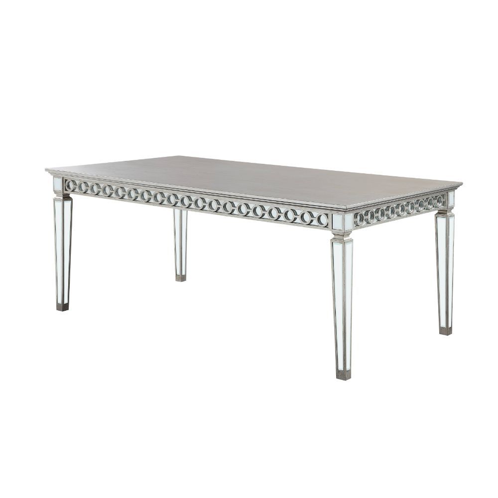 Varian - Dining Table (90"L) - Mirrored & Antique Platinum - Urban Living Furniture (Los Angeles, CA)