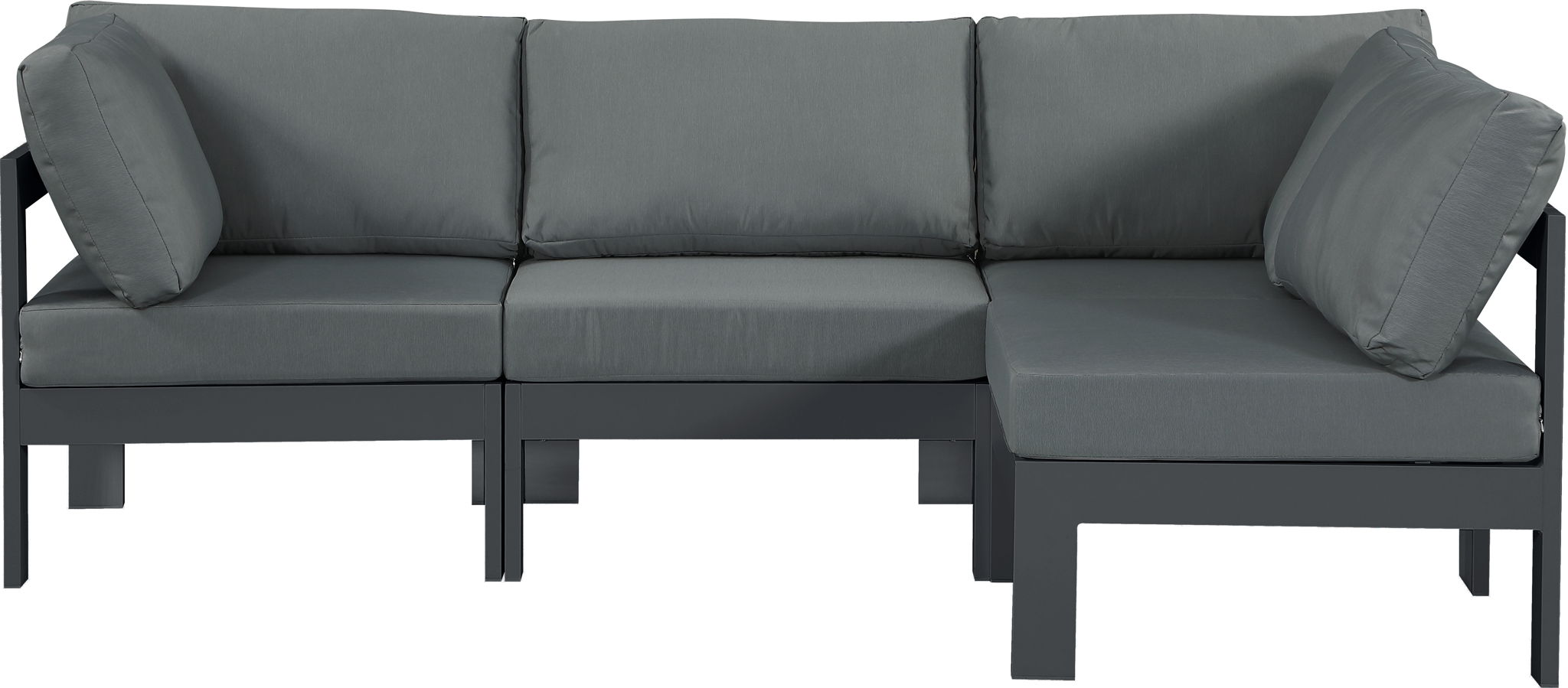 Nizuc - Outdoor Patio 4 Piece Modular Sectional With Gray Frame - Urban Living Furniture (Los Angeles, CA)