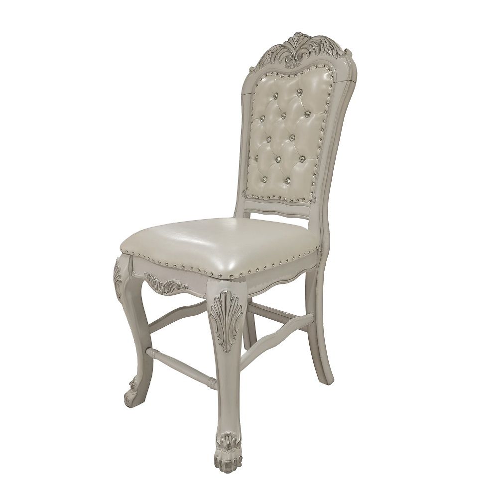 Dresden - Counter Height Chair (Set of 2) - Synthetic Leather & Bone White - Urban Living Furniture (Los Angeles, CA)