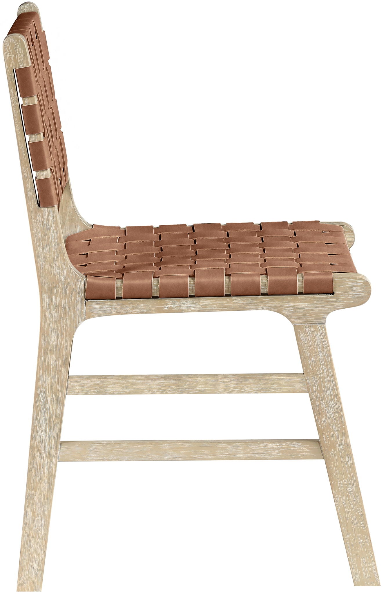 Entwine - Vegan Leather Upholstered Dining Chair - Painted Natural - Urban Living Furniture (Los Angeles, CA)