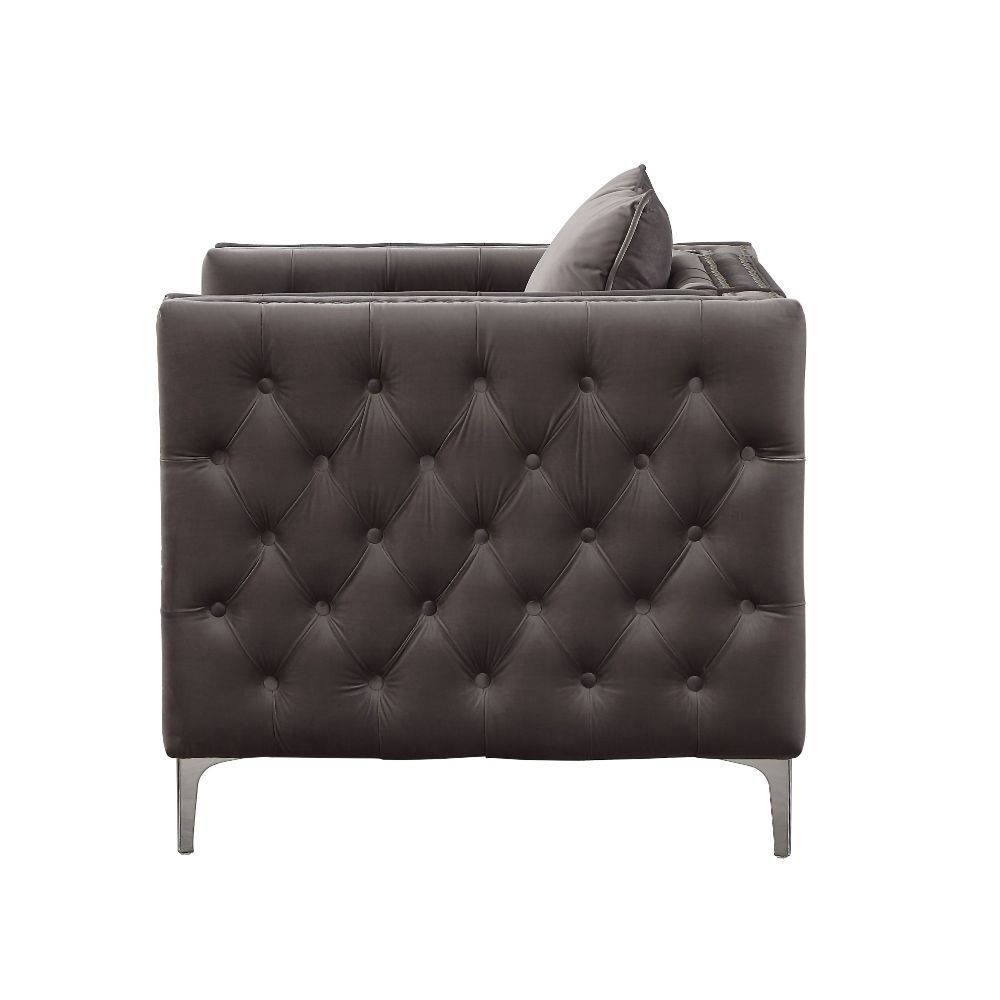Gillian II - Chair - Dark Gray Velvet - Urban Living Furniture (Los Angeles, CA)