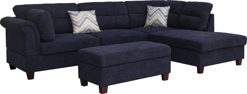 Diego - Fabric Sectional Sofa With Right Facing Chaise, Storage Ottoman, And 2 Accent Pillows - Urban Living Furniture (Los Angeles, CA)