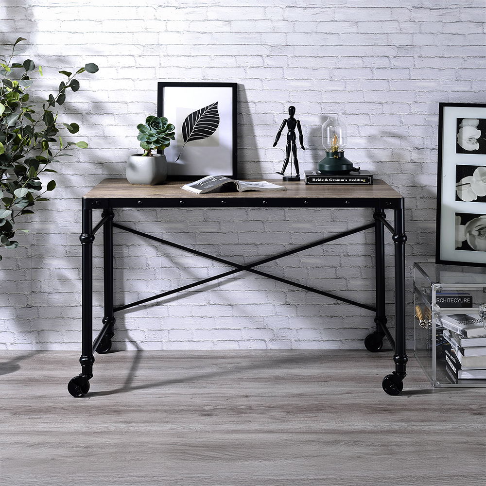Oklarth - Writing Desk - Rustic Oak & Black - Urban Living Furniture (Los Angeles, CA)