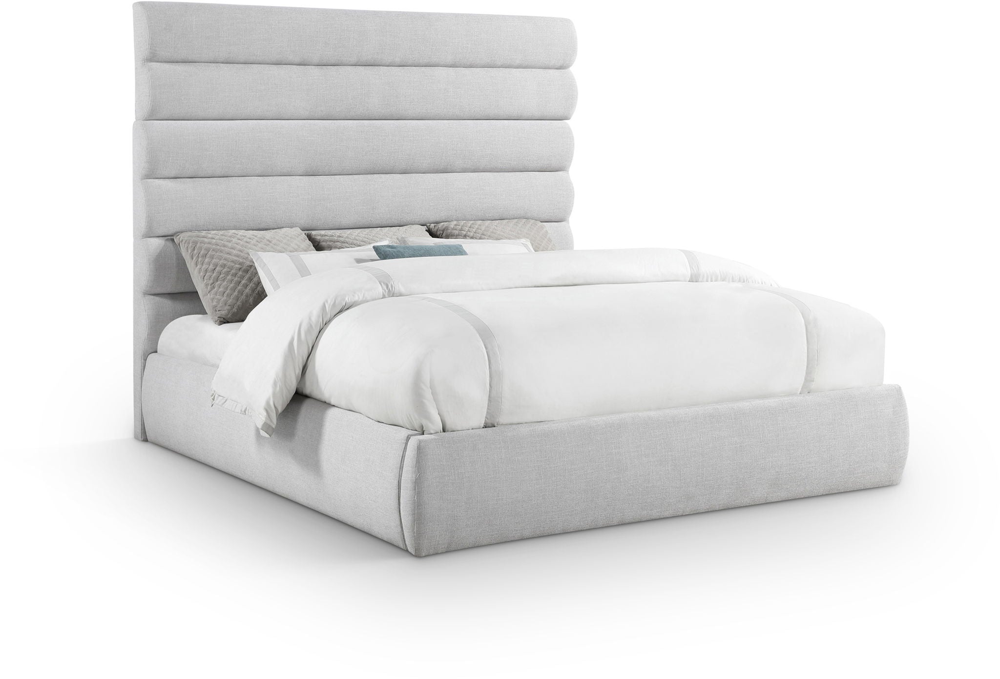 Adam - Linen Fabric Bed With 70.5" Headboard - Urban Living Furniture (Los Angeles, CA)