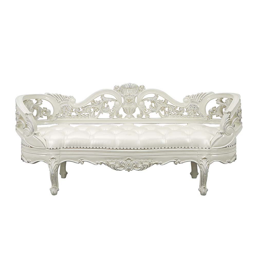 Adara - Bench - Antique White Finish - Urban Living Furniture (Los Angeles, CA)