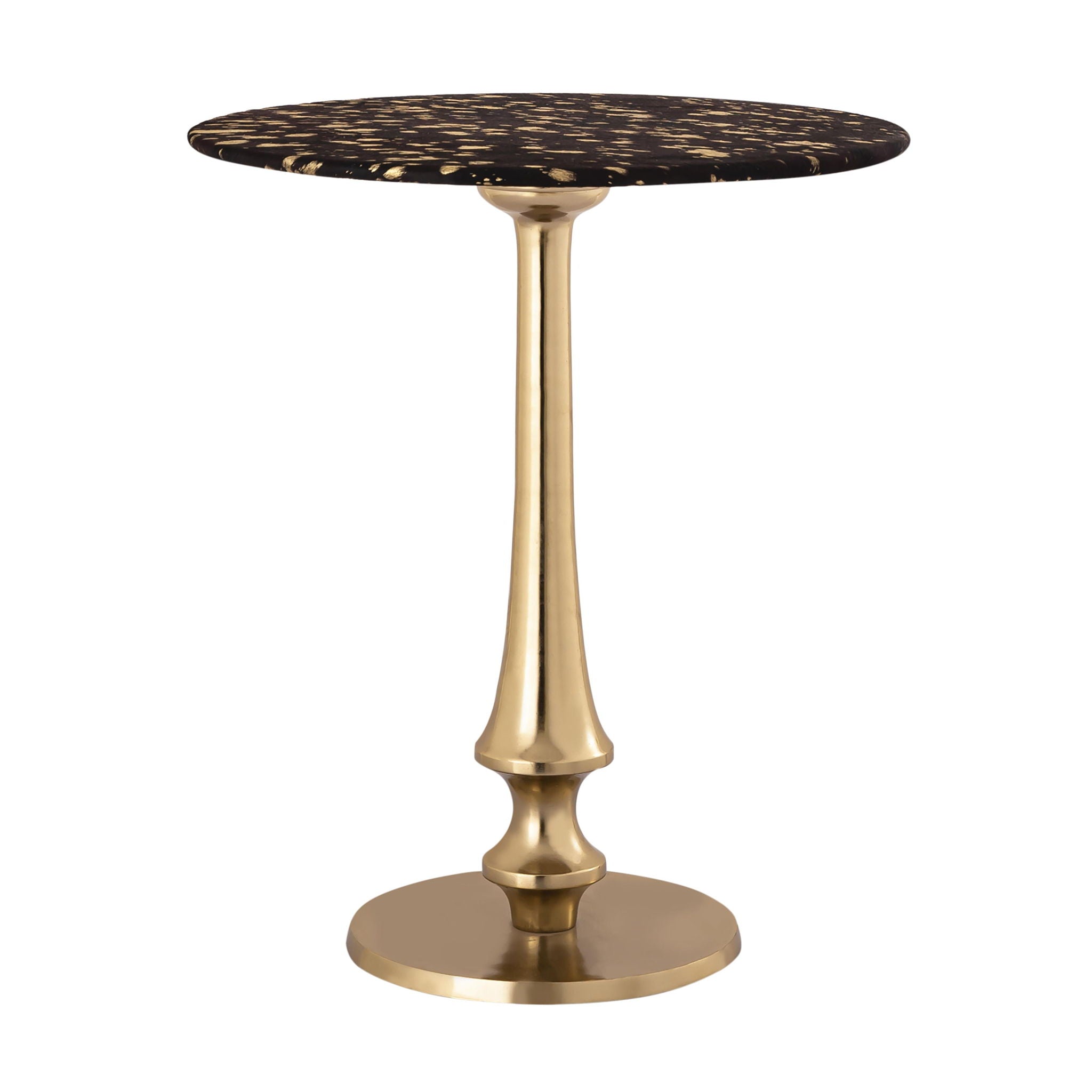 Gold Goathide - Side Table - Black - Urban Living Furniture (Los Angeles, CA)