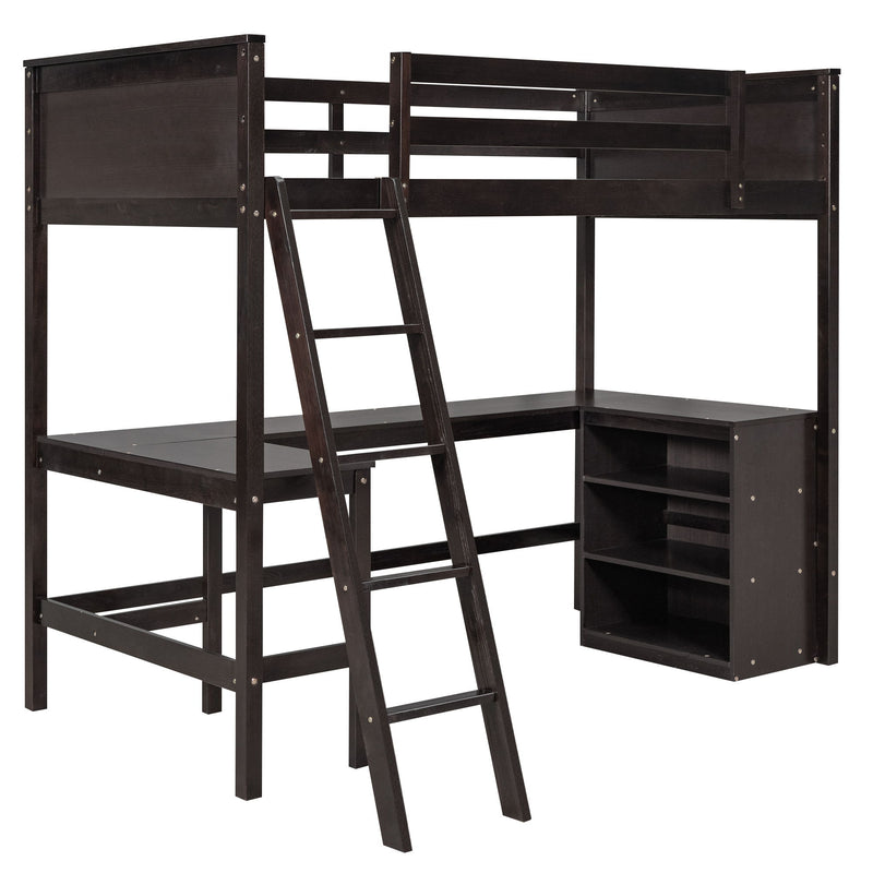 Loft Bed With Shelves With Desk
