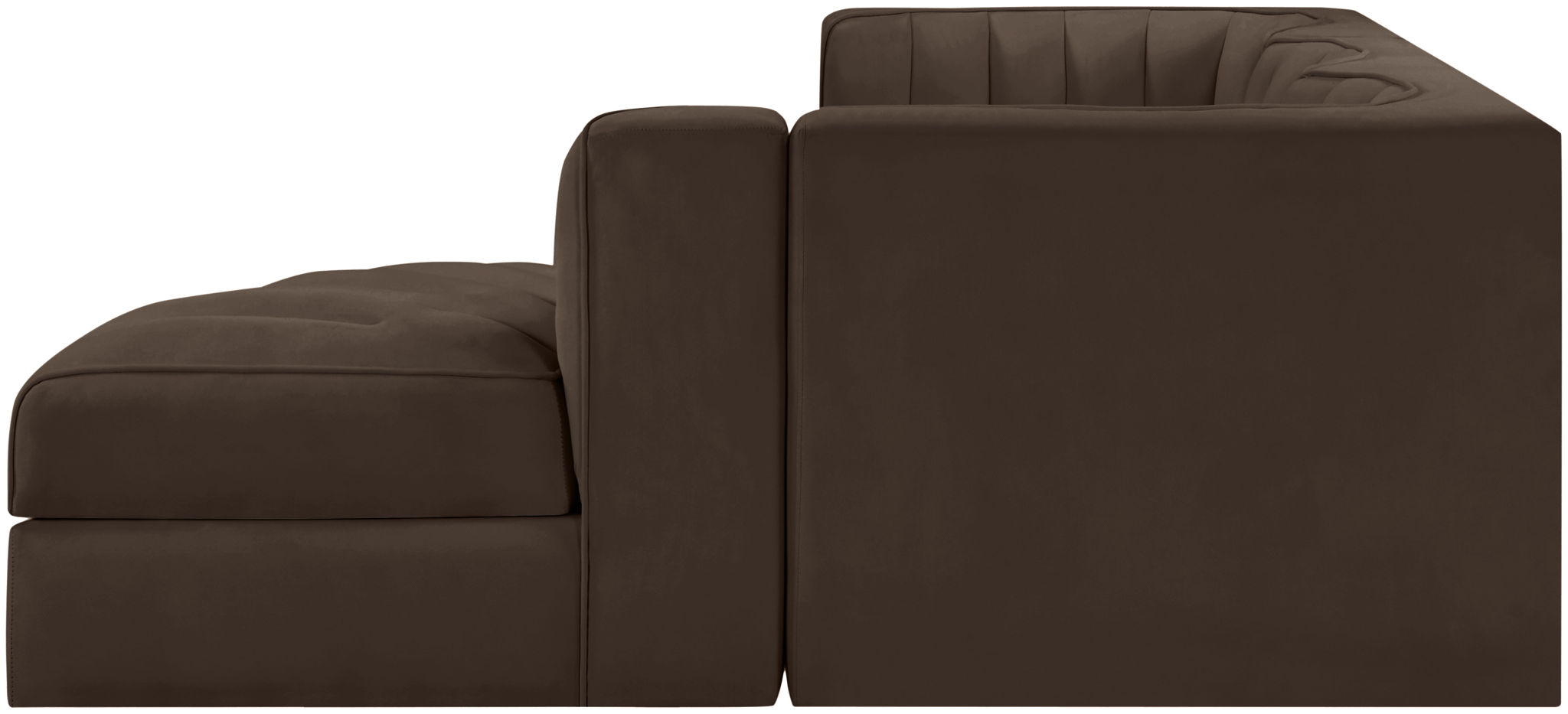 Rummi - Velvet Performance Fabric Upholstered 4 Piece Modular Sectional, With Reverse Corner Chair - Urban Living Furniture (Los Angeles, CA)