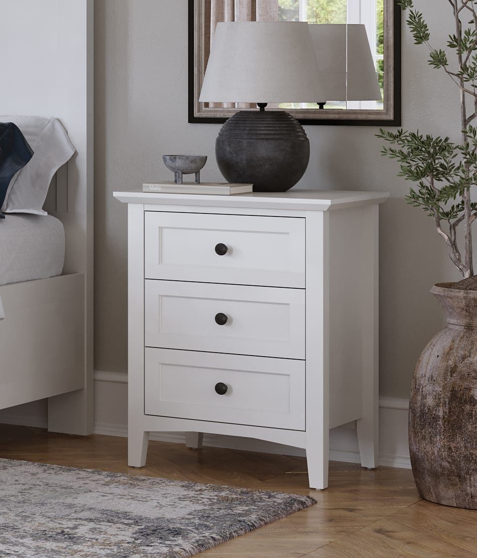 Grace - Three Drawer Nightstand