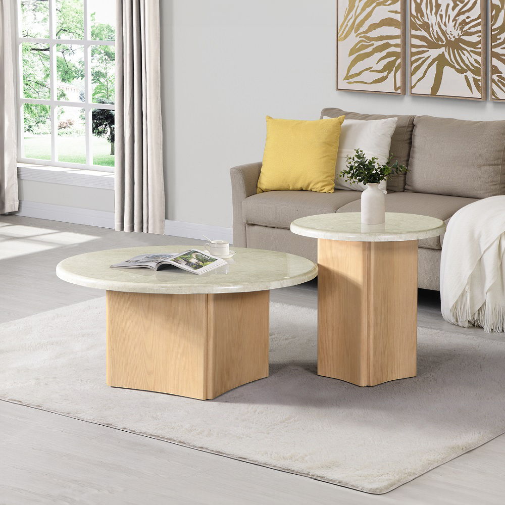 Qwin - Table With Marble Top - Urban Living Furniture (Los Angeles, CA)