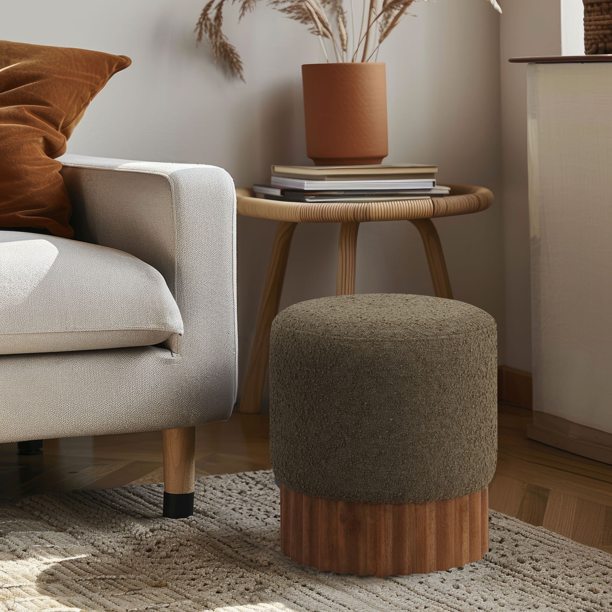 Veranda - Ottoman / Stool With Brown Base - Urban Living Furniture (Los Angeles, CA)
