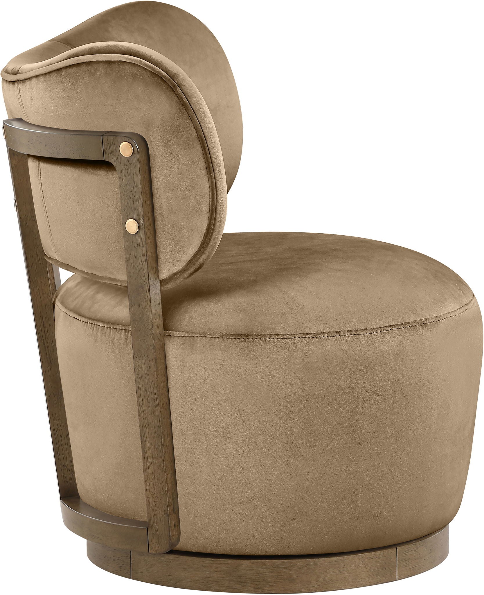 Elara - Velvet Upholstered Swivel Accent Chair - Stained Brown - Urban Living Furniture (Los Angeles, CA)