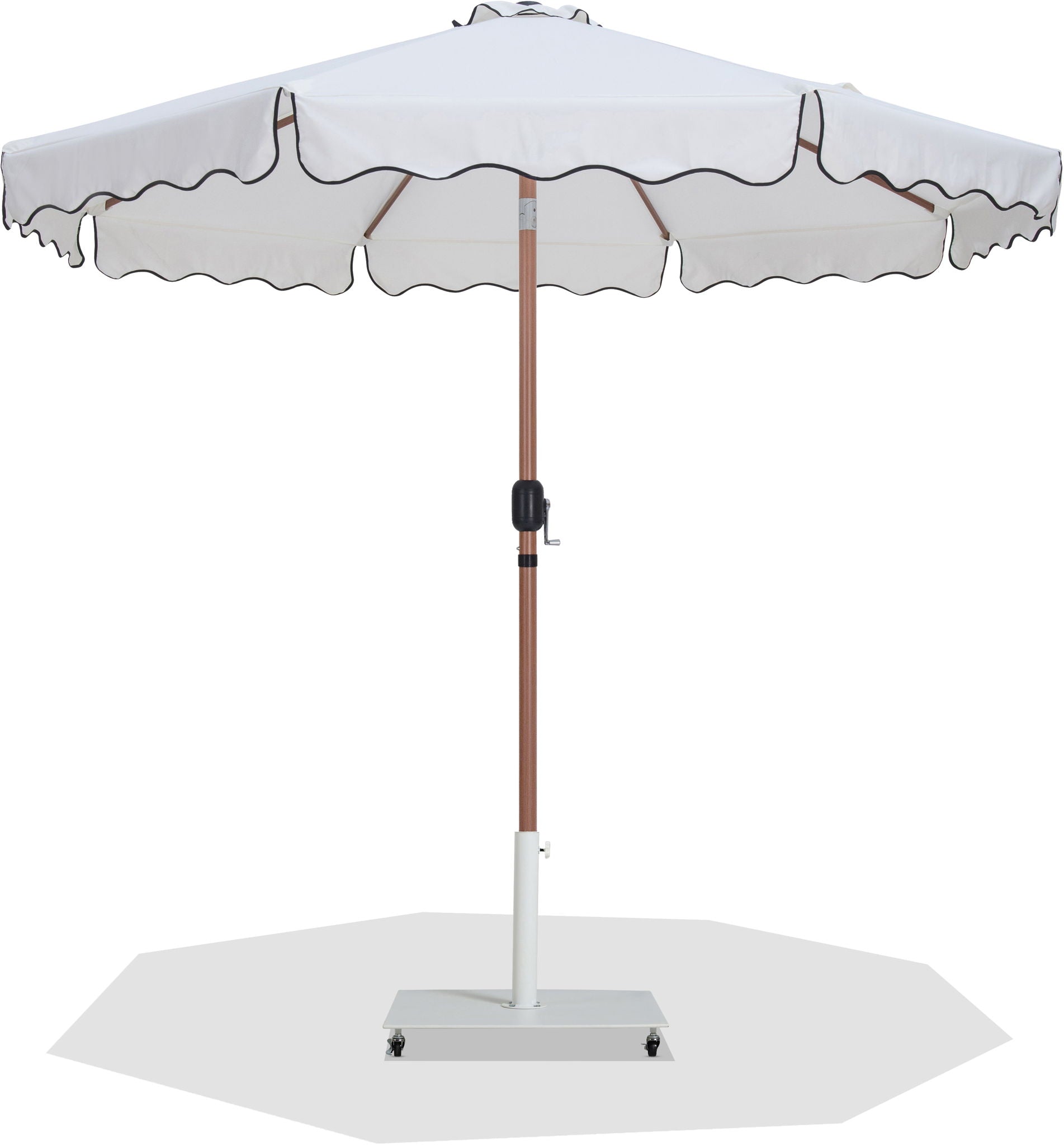 Amalfi - Aluminum Patio Umbrella - White Base / Light Brown Pole - Urban Living Furniture (Los Angeles, CA)