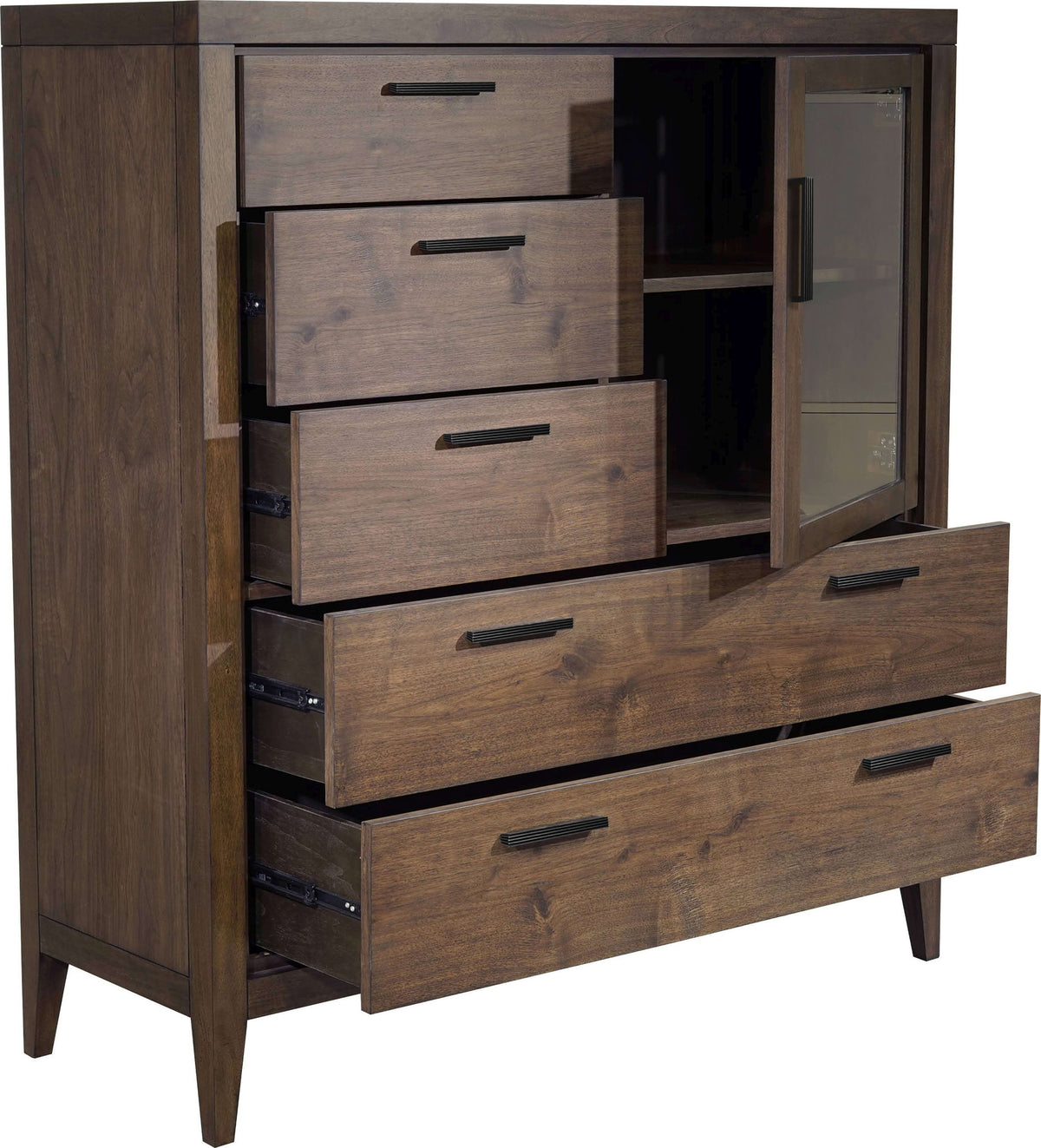 Boracay - Five Drawer One Door Walnut Sweater Chest - Wild Oats Brown (2024)