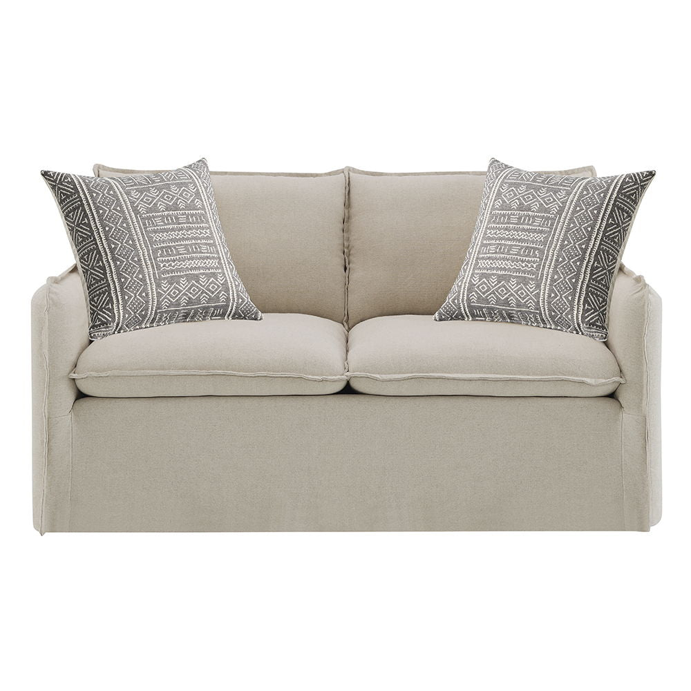 Upendo - Loveseat With 2 Pillows - Beige Linen - Urban Living Furniture (Los Angeles, CA)