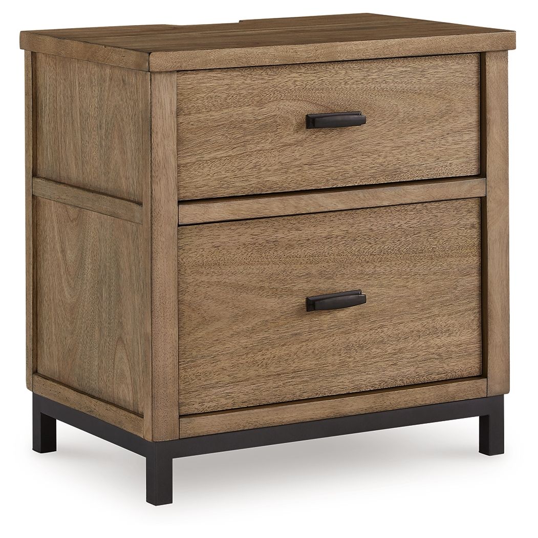 Tomtyn - Light Brown - Two Drawer Night Stand - Urban Living Furniture (Los Angeles, CA)