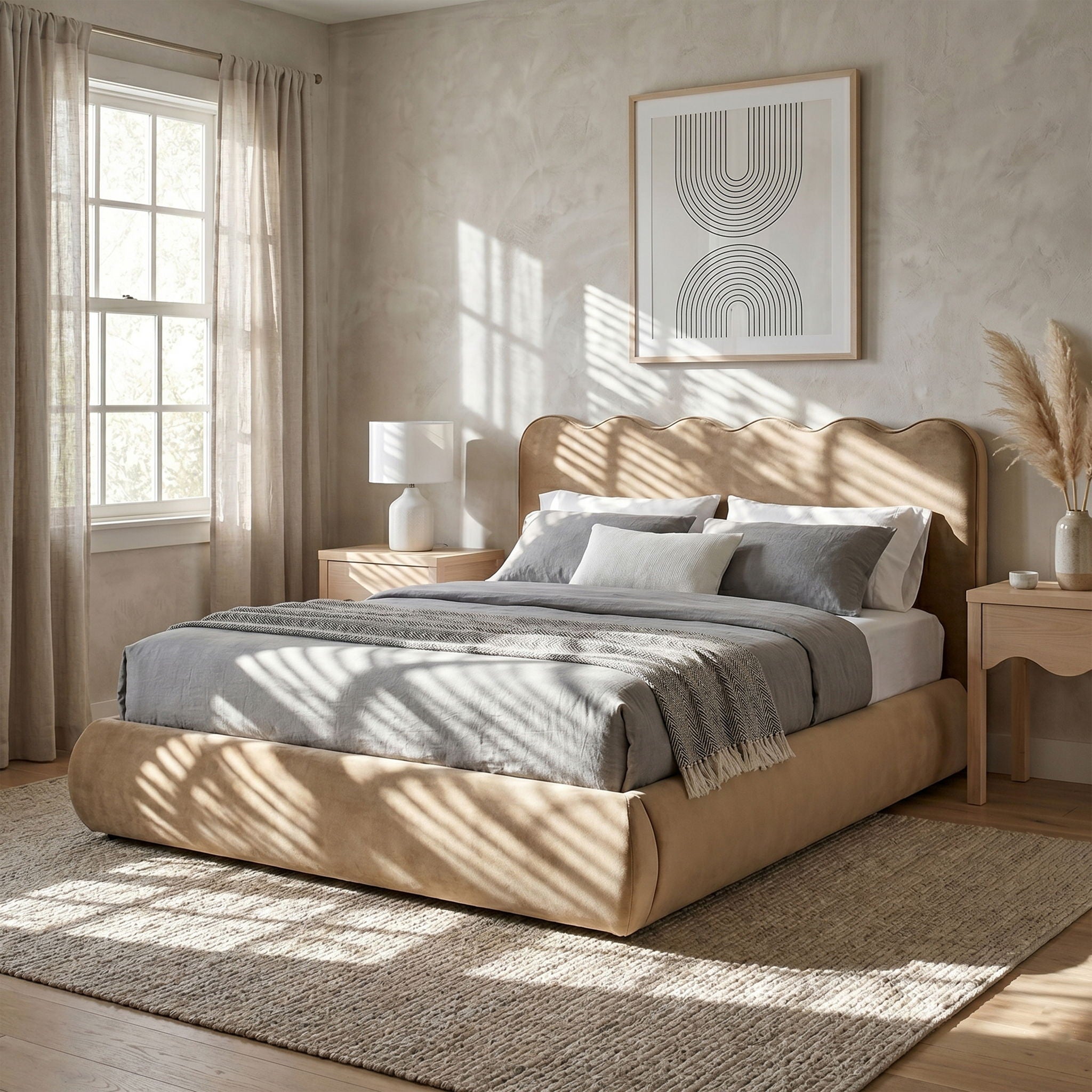 Tempo - Velvet Upholstered Bed - Urban Living Furniture (Los Angeles, CA)