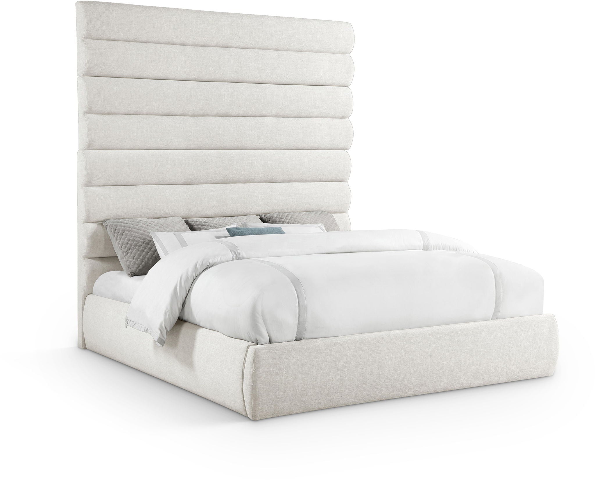 Adam - Linen Fabric Bed With 89" Headboard - Urban Living Furniture (Los Angeles, CA)