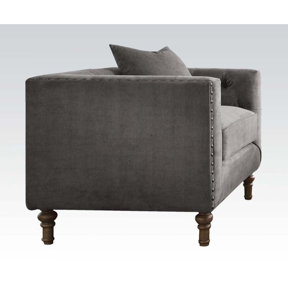 Sidonia - Chair - Gray Velvet - Urban Living Furniture (Los Angeles, CA)