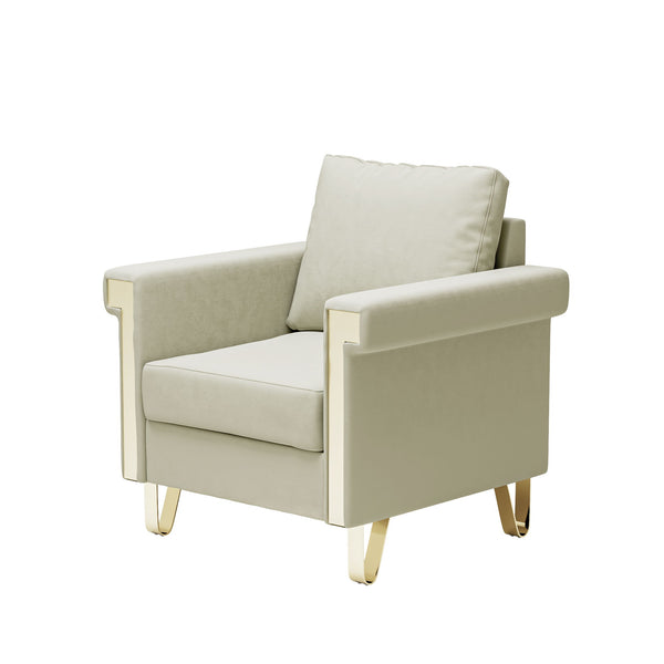 Shiny Chair With High-Resilience Foam And Durable Metal Legs