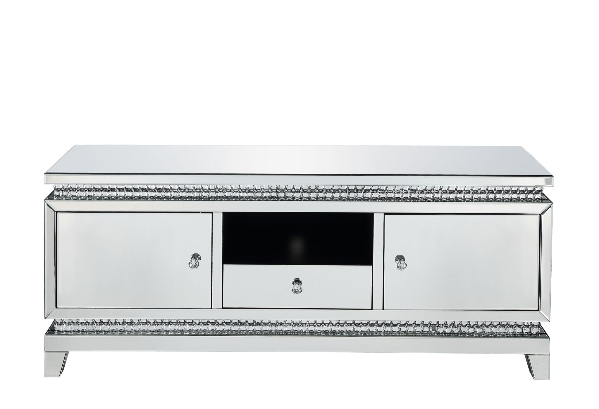 Lotus - TV Stand - Mirrored & Faux Crystals - Urban Living Furniture (Los Angeles, CA)