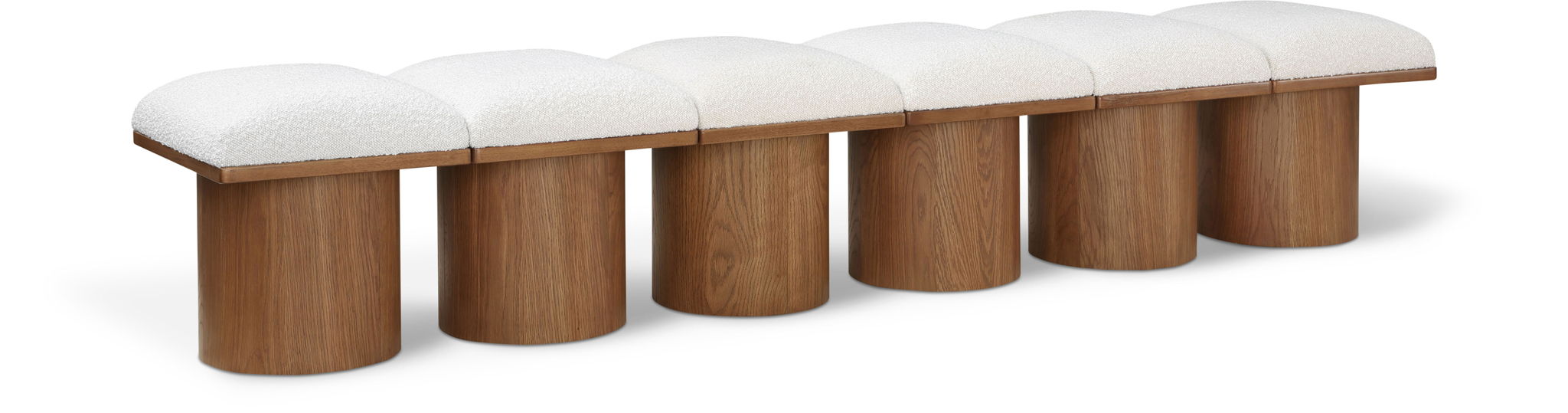 Pavilion - 6 Piece Modular Bench With Brown Base - Urban Living Furniture (Los Angeles, CA)